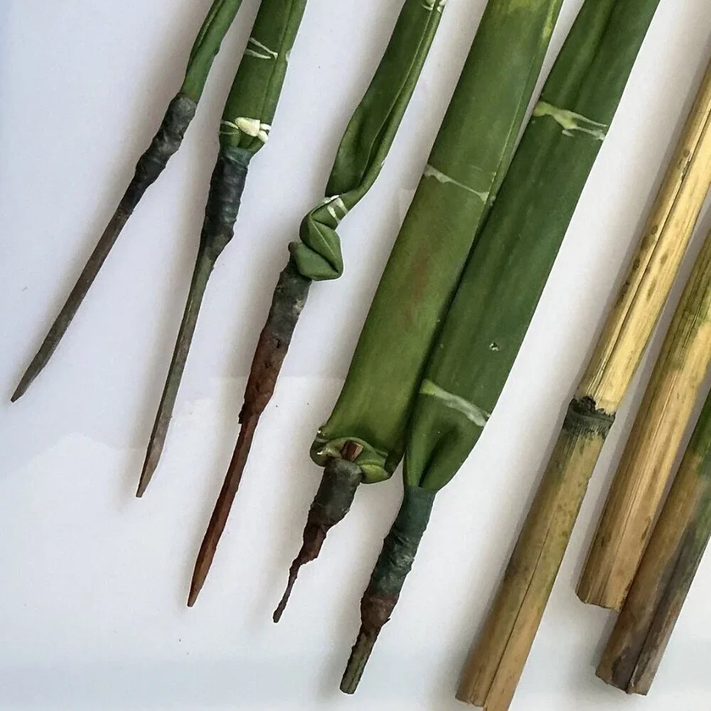 BAMBOO WITH DETACABLE POLES TALL CRAFT DIY BUNDLE ARTIFICAL (FLAWS)
